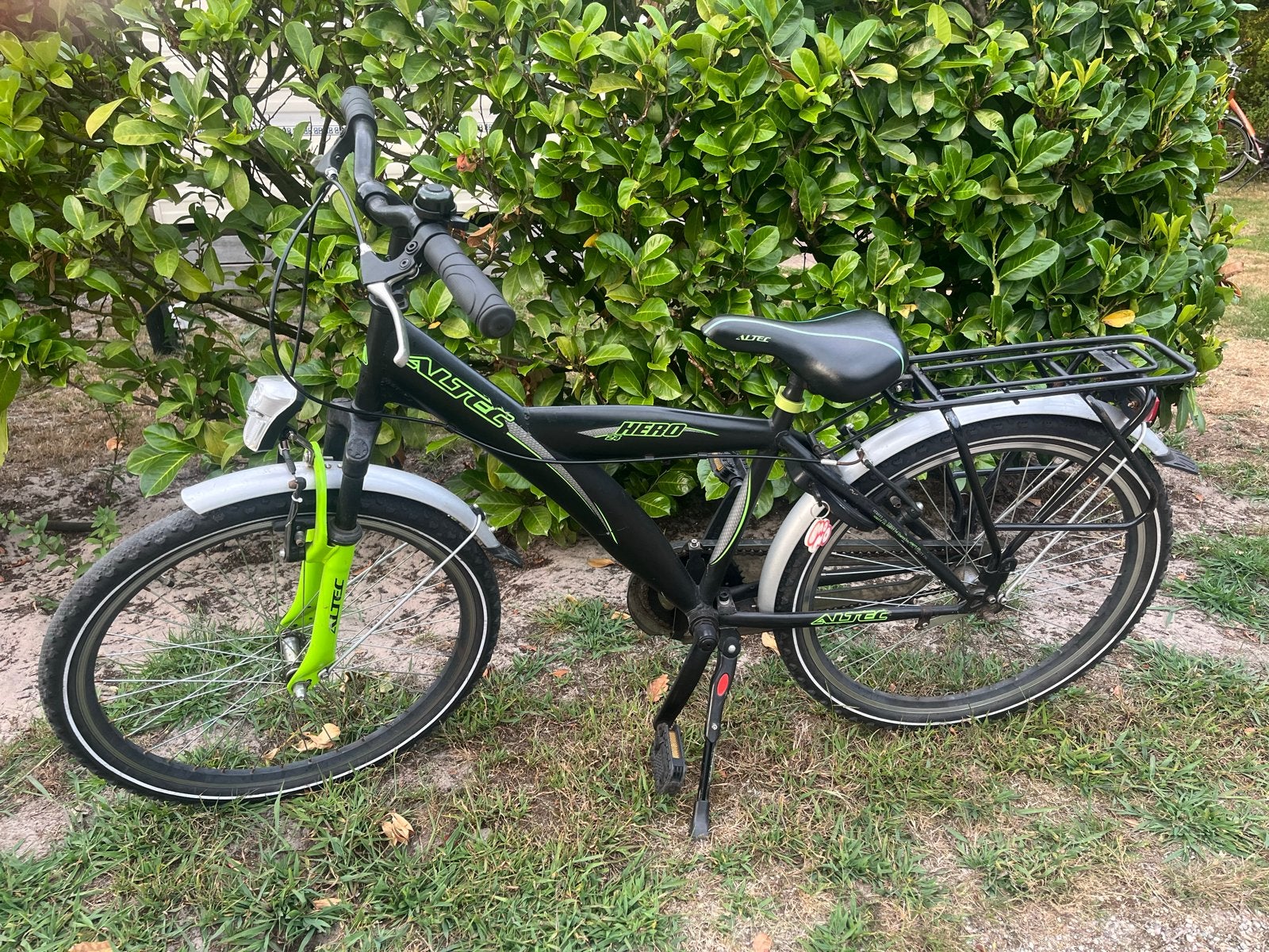 Altec Hero kinderfiets 24 inch - Zwart/Groen. Nu 60,-, Overige merken, Velgrem, Zo goed als nieuw, Minder dan 49 cm