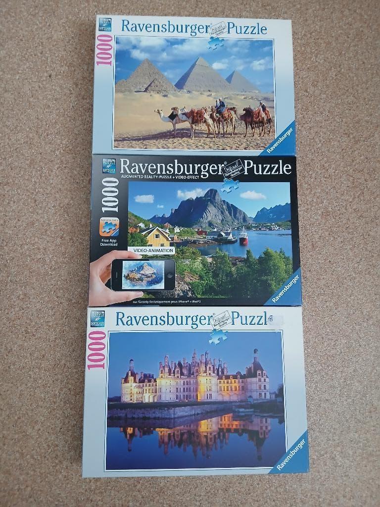 Ravensburger 3 mooie legpuzzels, Hobby en Vrije tijd, Denksport en Puzzels, Ophalen of Verzenden, 500 t/m 1500 stukjes, Zo goed als nieuw