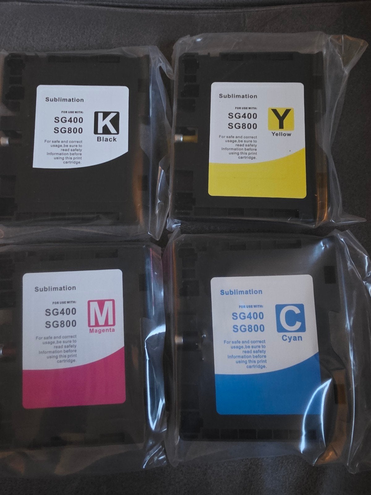 4 kleuren cartridge geseald voor ricoh sawgrass sg400-800, Ophalen of Verzenden, Nieuw