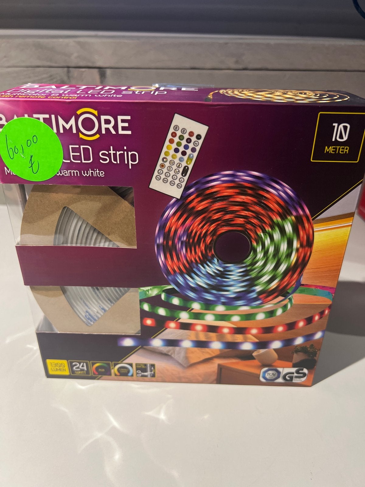 Baltimore LED strip 10 meter - Multicolor & warm wit, Overige merken, N, Meerkleurig, Nieuw