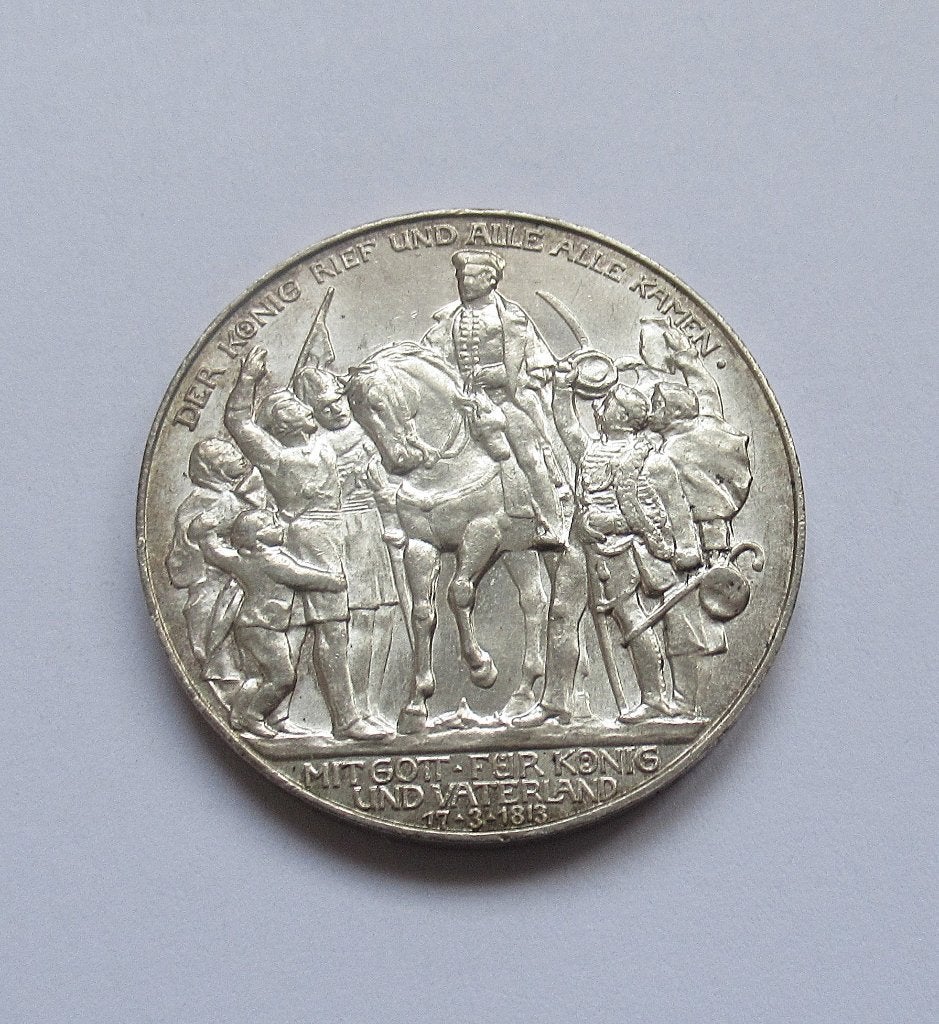 Preussen, 3 Mark 1913 Wilhelm II, Verzenden, Duitsland, Zilver
