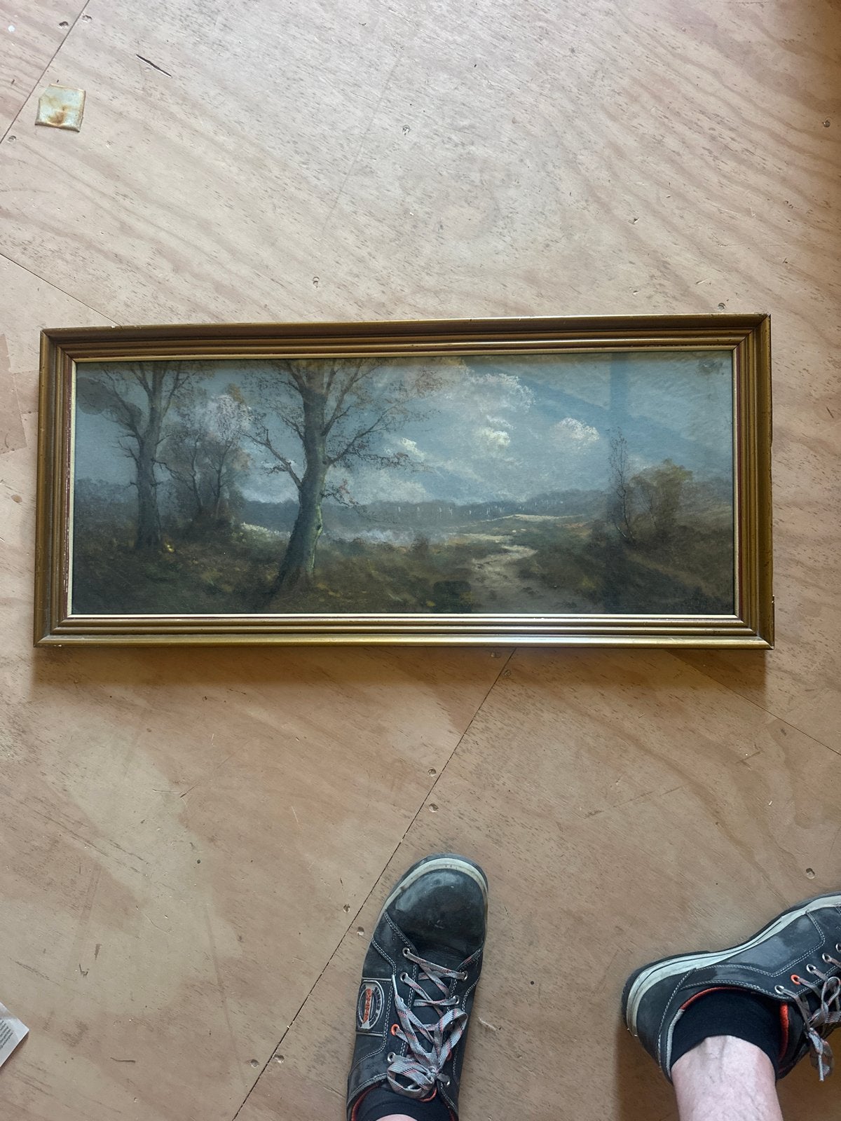 Schilderij met boslandschap, gesigneerd H. Ark, Antiek en Kunst, Ophalen of Verzenden