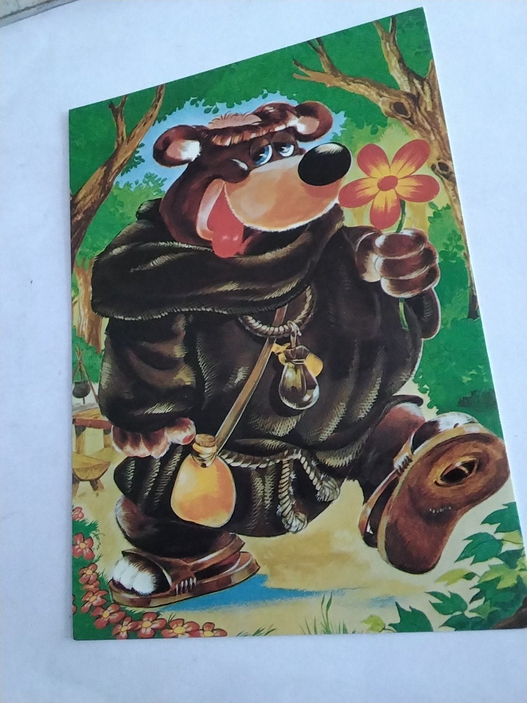 Ansichtkaart Friar Tuck beer - Fantasy World Productions, Verzamelen, Ophalen of Verzenden, 1980 tot heden, Ongelopen, Overige thema's