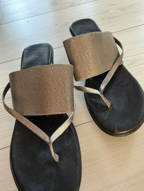 NR Rapisardi Firenze sandalen goud/brons maat 39, Overige kleuren, NR Rapisardi, Gedragen, Sandalen of Muiltjes