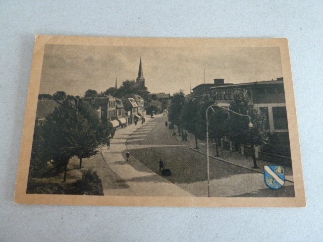 Hengelo 1947 Bornschestraat met Heemaf - Fabriek, Verzamelen, Ophalen of Verzenden, 1940 tot 1960, Gelopen, Overijssel