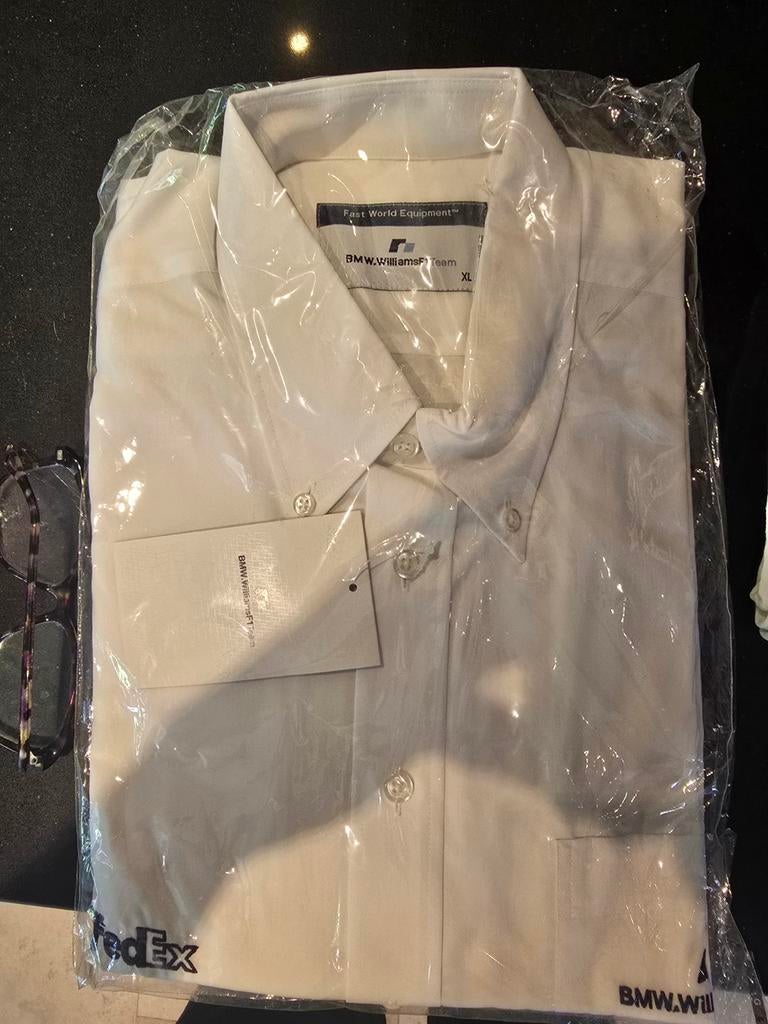 F1 Williams BMW Team overhemd XL - Nieuw in verpakking, Nieuw, Ophalen of Verzenden, Halswijdte 43/44 (XL), Wit