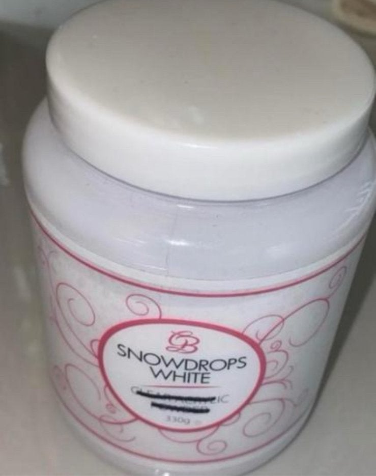 Nieuwe glitterbels acryl snowdrops white wit330g acrylnagels, Ophalen of Verzenden, Nieuw, Overige typen