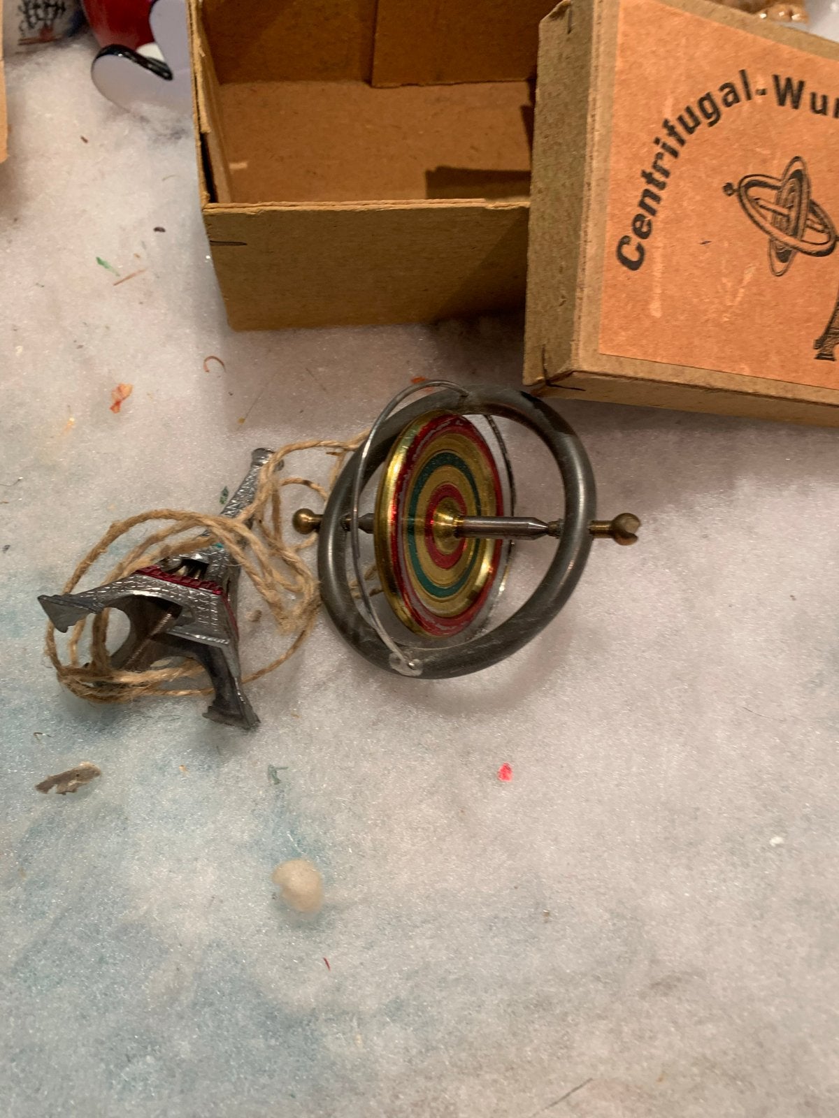 Antieke Centrifugal-Wunder-Kreisel met Eiffeltoren, Antiek en Kunst, Ophalen of Verzenden