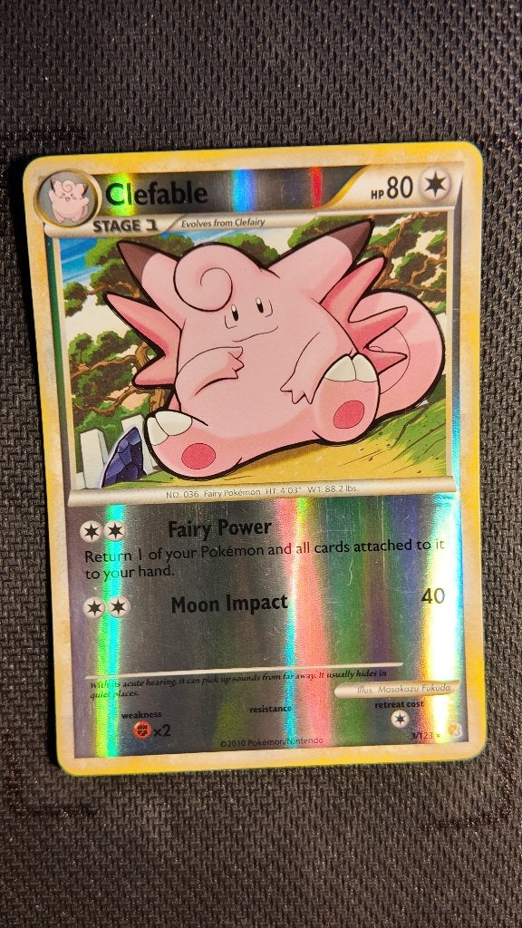 Clefable 3 HeartGold & SoulSilver | Pokemon kaart, Ophalen, Zo goed als nieuw, Losse kaart, Foil