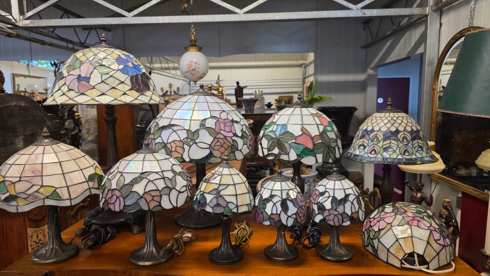 10 tiffany bronzen lampen