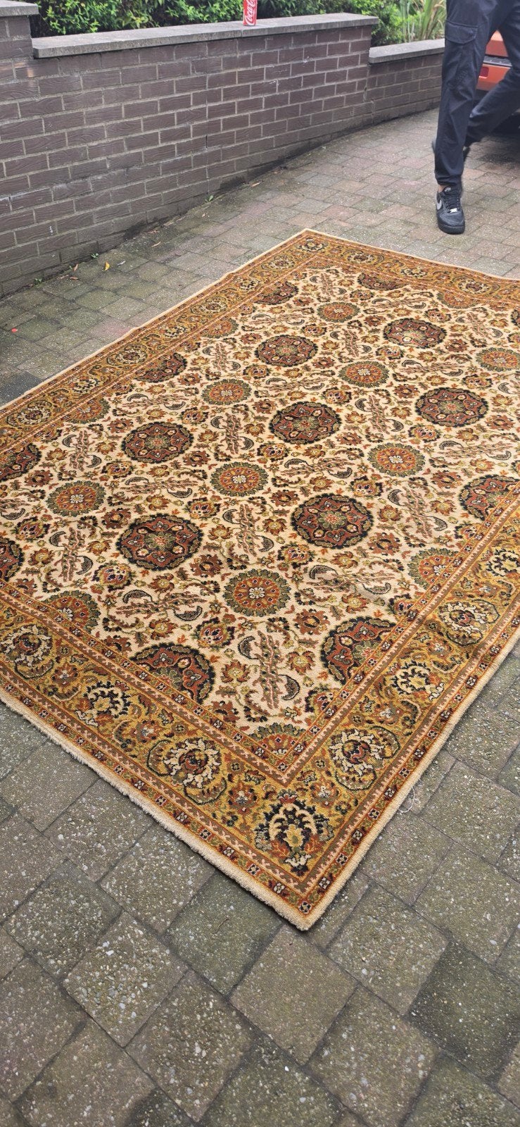 prachtig groot vintage groen Perzisch tapijt 240x170!, Perzisch, 150 tot 200 cm, 200 cm of meer, Ophalen of Verzenden