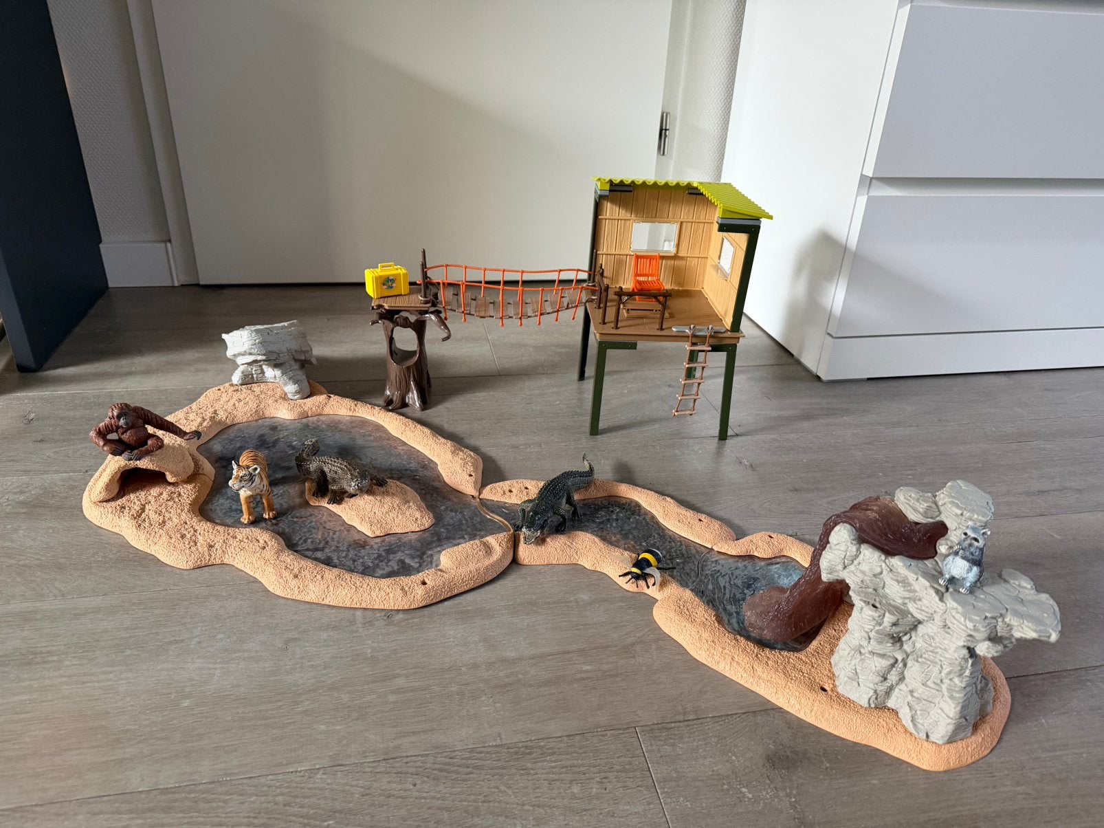 Leuke Schleich savanne met boomhut!, Ophalen of Verzenden, Zo goed als nieuw