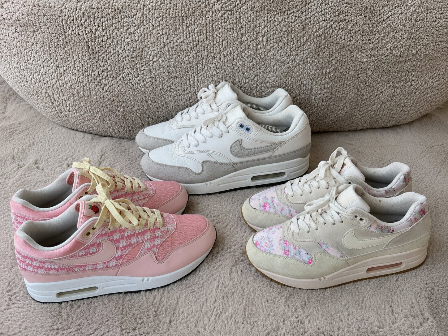 3x Nike Air Max 1, mt 41/42 (alledrie 26.5 cm), Ophalen of Verzenden, Zo goed als nieuw, Sneakers of Gympen