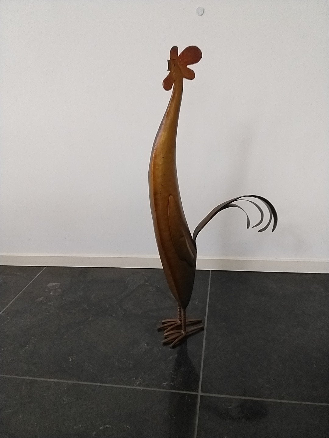 Decoratieve haan van blik - Tuinbeeld, Ophalen of Verzenden