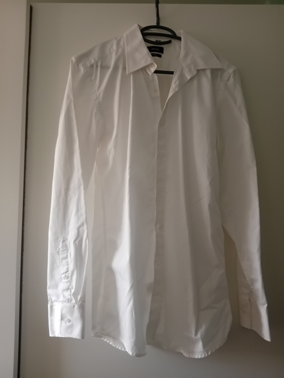 TONO Fitted Wit Overhemd - Halswijdte 37-38 (S), TONO, Halswijdte 38 (S) of kleiner, Wit, Ophalen of Verzenden