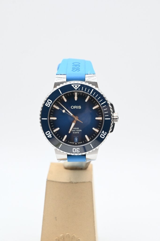 Oris Aquis Date Cal.400 Horloge, Overige merken, Staal, Staal, Polshorloge
