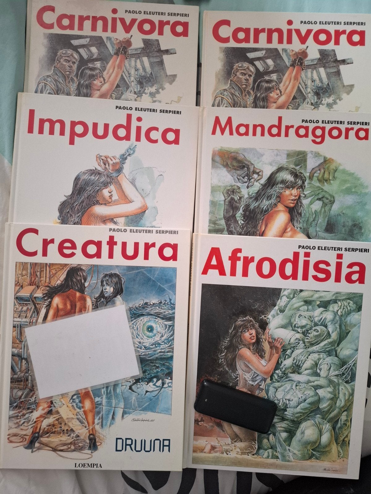 6x Paolo Serpieri (Druuna, erotische strips) 10,00 p/s, Boeken, Meerdere stripboeken, Verzenden, Gelezen