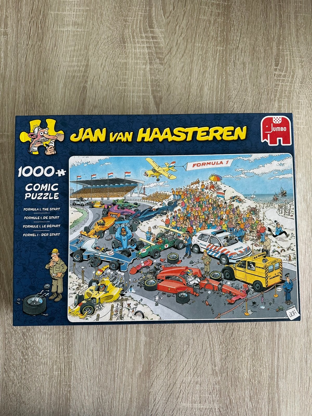 Jan van Haasteren Formule 1 De Start 1000 stukjes puzzel, Ophalen of Verzenden, 500 t/m 1500 stukjes, Zo goed als nieuw, Legpuzzel