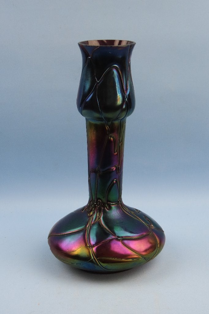 Kralik Bohemen 1920 -  Art Deco lustervaas -28 cm, Antiek en Kunst, Ophalen of Verzenden