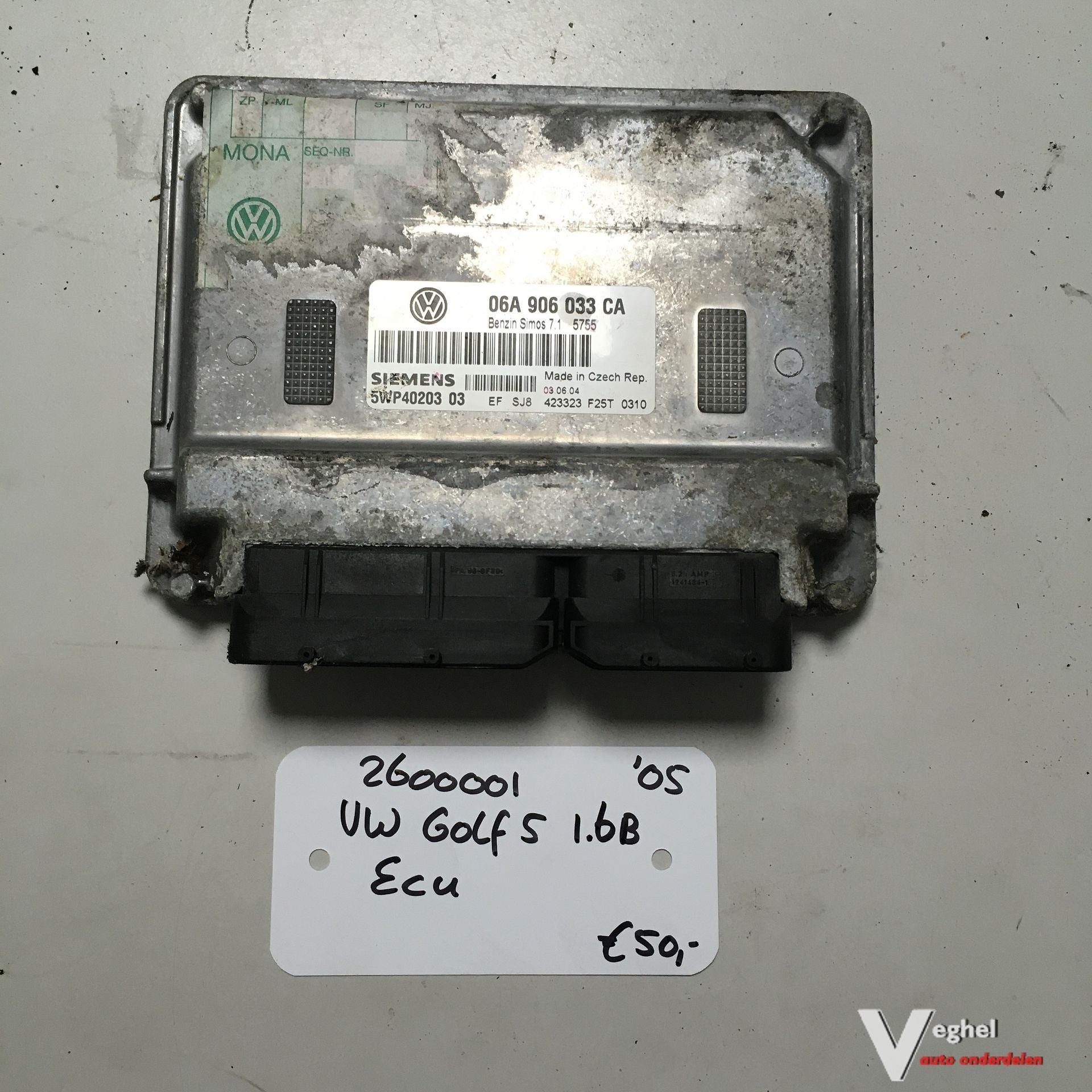 Vw Golf 5 1.6B 2005 5drs 2600001  ECU   06A 906 033 CA