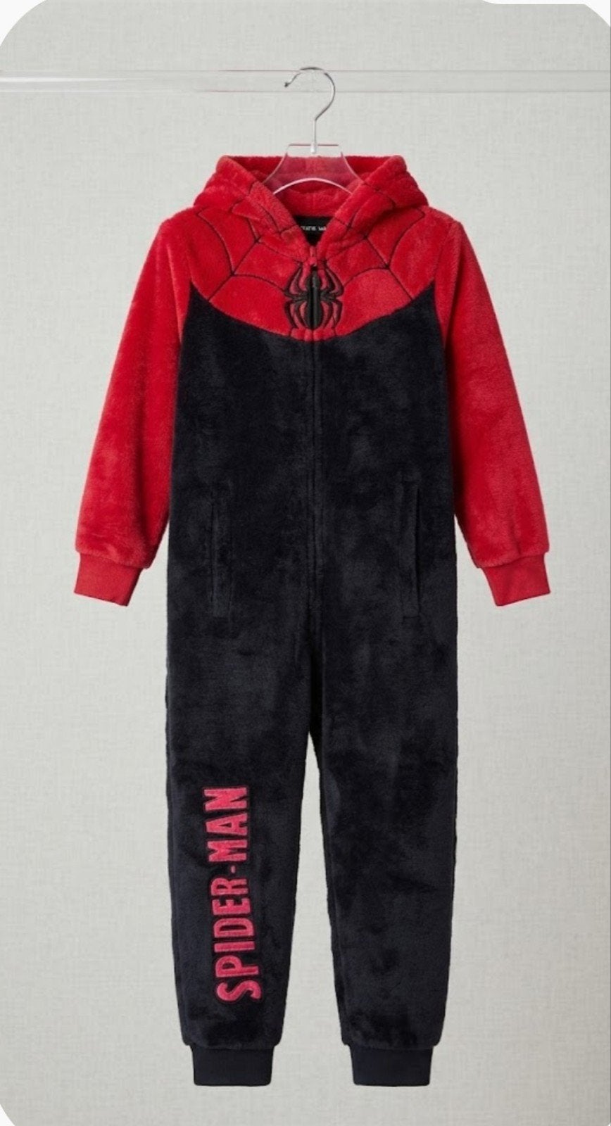 Spiderman Onesie Pyjama/Verkleedkleding Fleece Maat 98/104, Ophalen of Verzenden