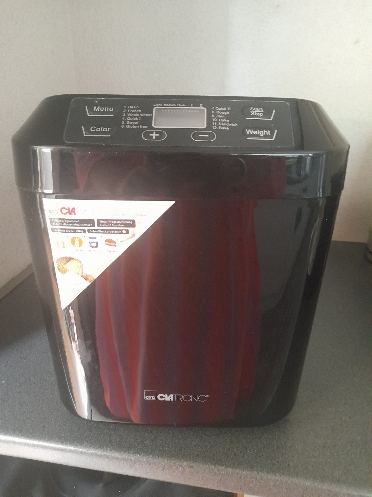 Clatronic Broodbakmachine, Met timer, Kijkvenster, 800 tot 1200 gram deeg, Ophalen of Verzenden