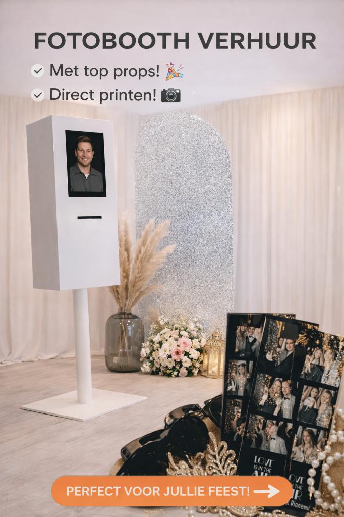 FOTOBOOTH HUREN? zeeland fotoboot huren, Hobby en Vrije tijd, Feestartikelen | Verhuur, Nieuw, Overige, Ophalen of Verzenden
