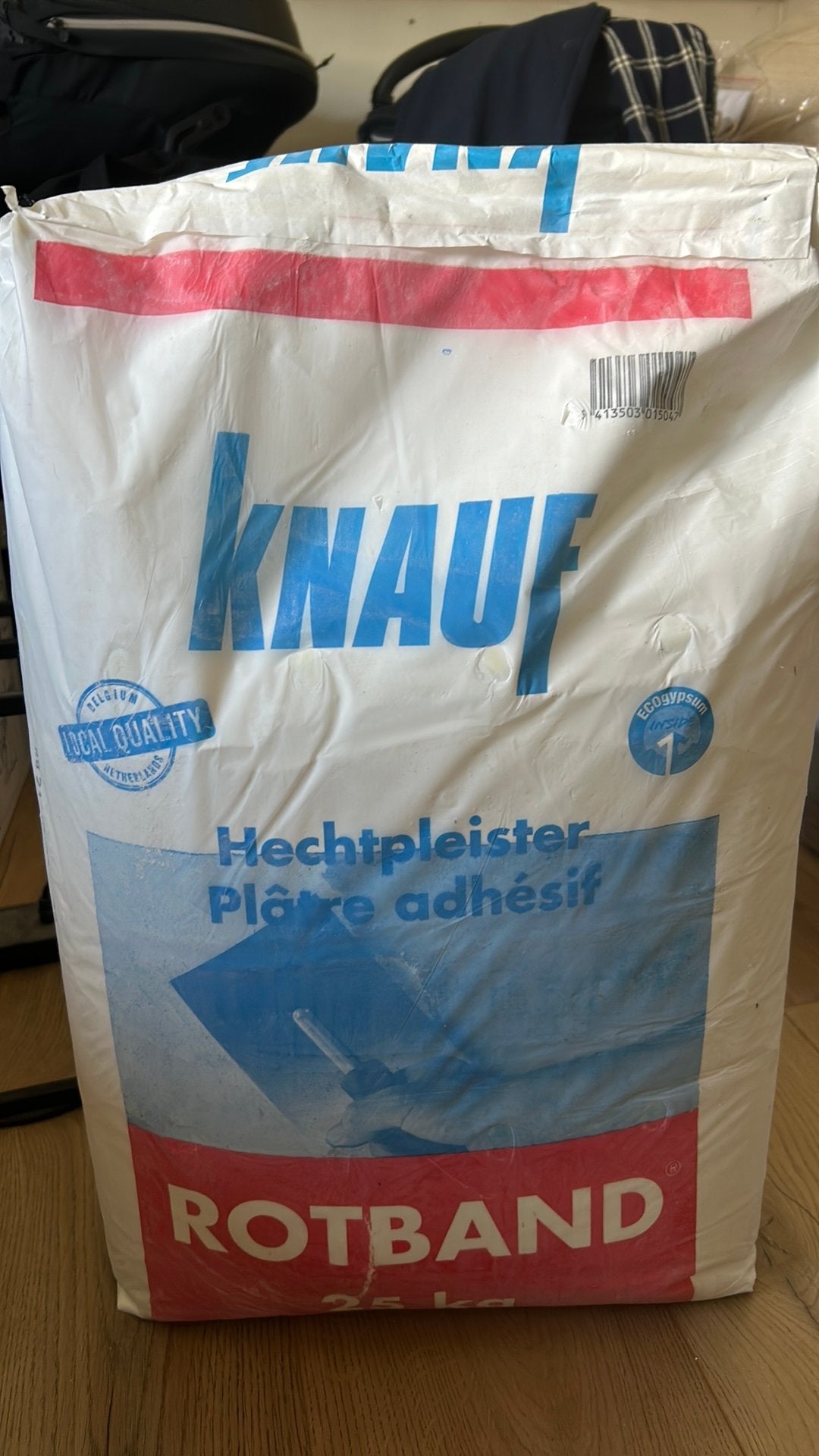 1,5 zak knauf rotband, Overige materialen, Zo goed als nieuw, Minder dan 5 m², Ophalen