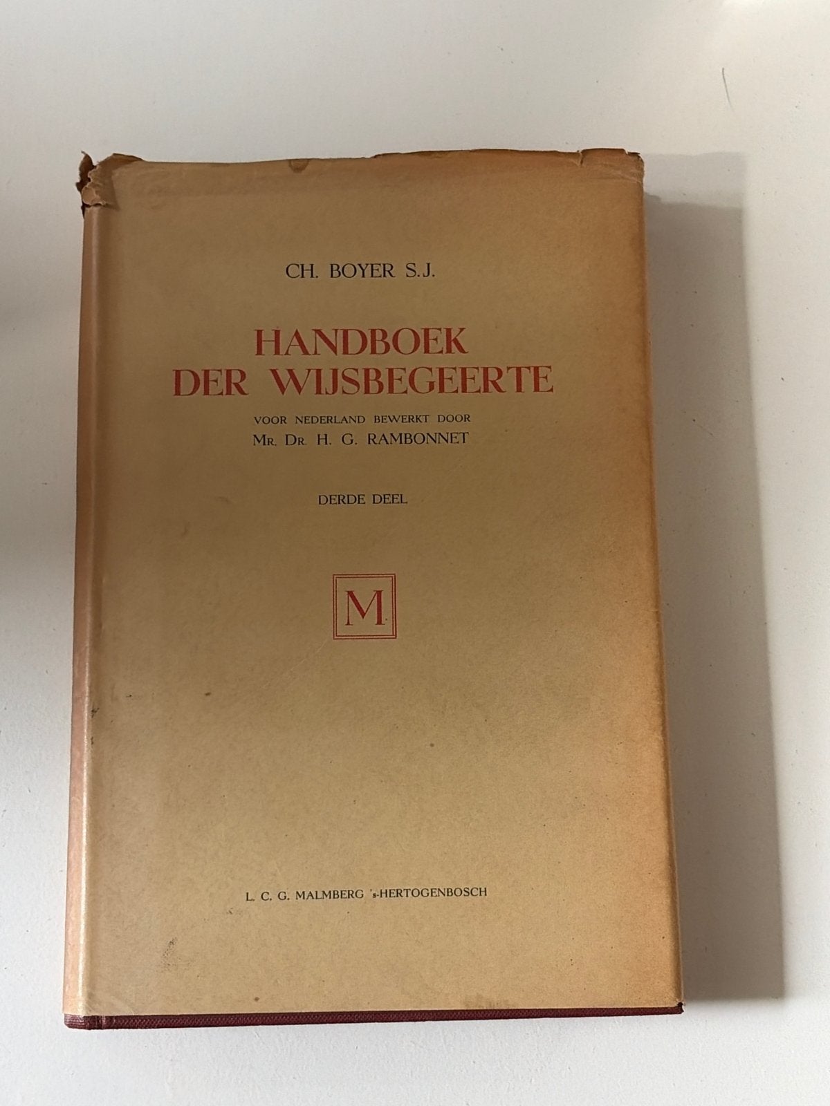 Handboek der Wijsbegeerte - Derde Deel (Ch. Boyer S.J.), Ophalen of Verzenden, Gelezen, Wijsbegeerte of Ethiek