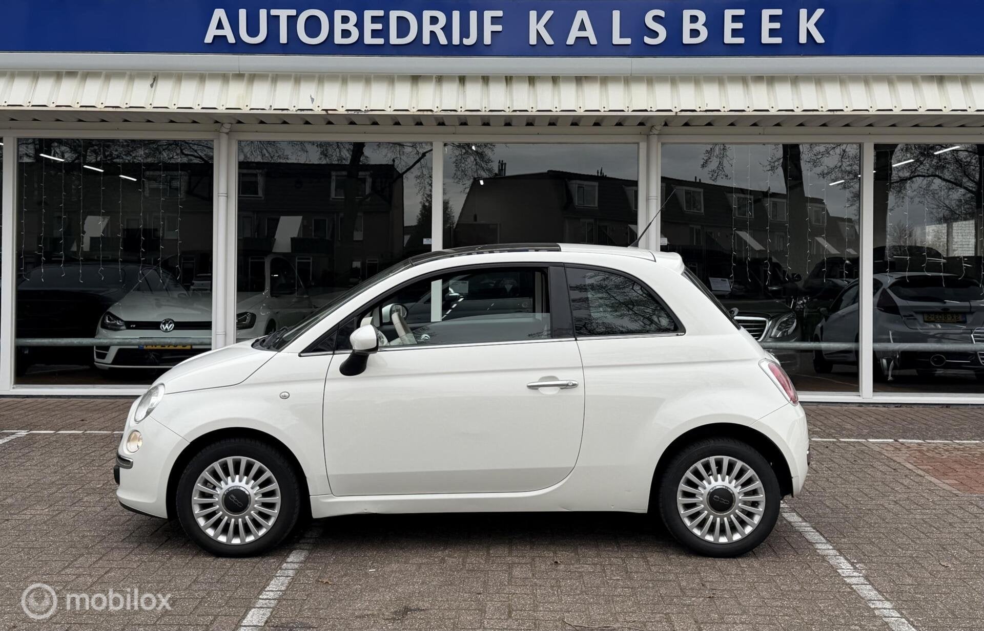 Fiat 500 1.2 Lounge|Automaat|Clima|City|, Auto's, Fiat, Euro 5, Gebruikt, 4 cilinders, Wit