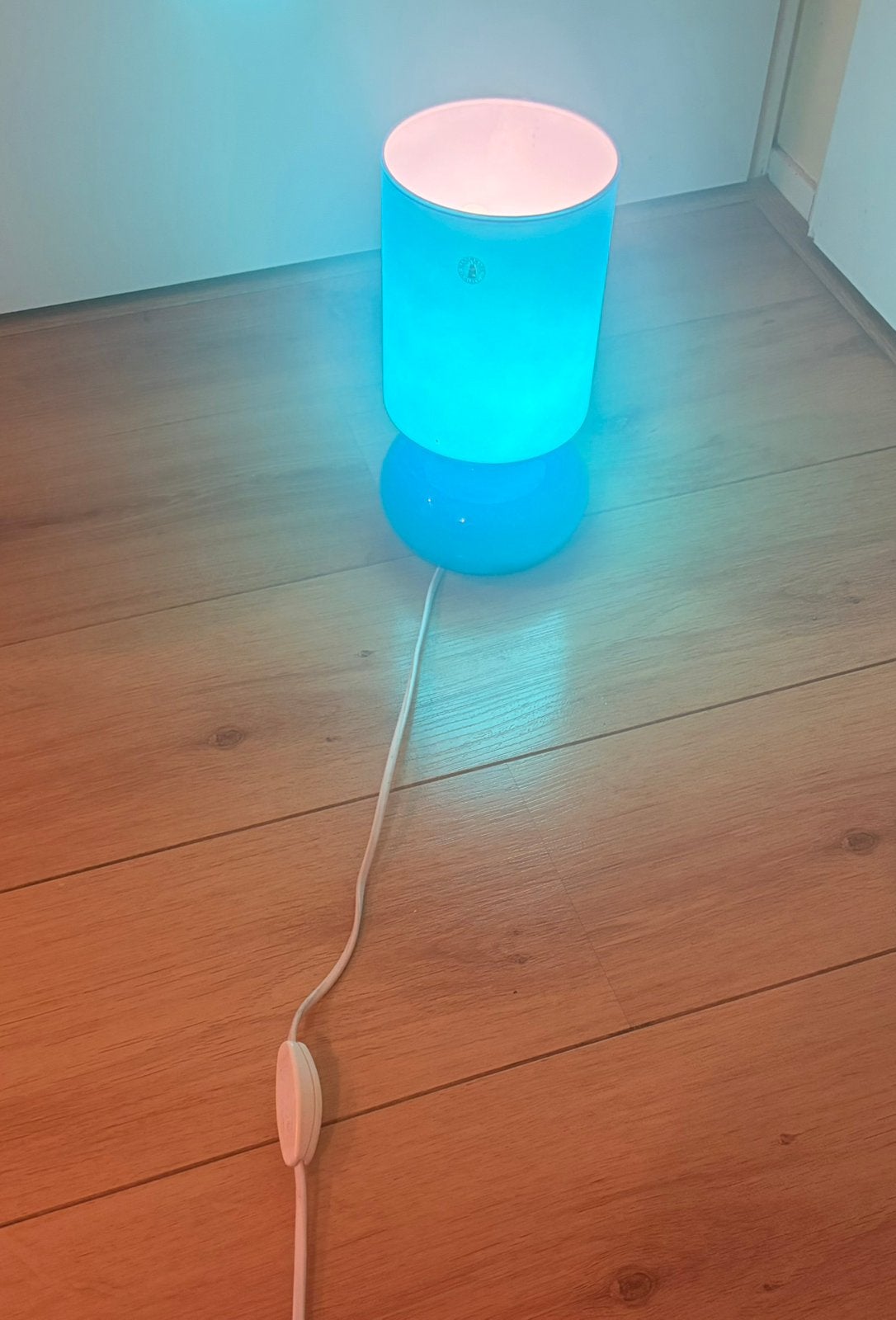 1 x IKEA Lykta tafellamp blauw, Huis en Inrichting, Lampen | Tafellampen, Blauw, Ophalen of Verzenden, Gebruikt, IKEA