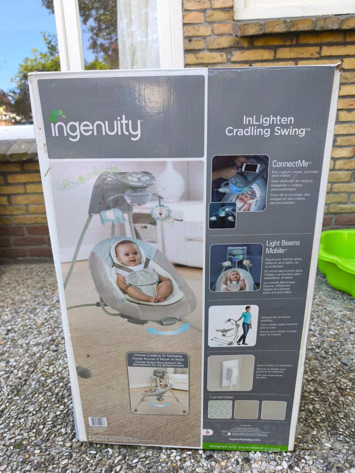 Ingenuity InLighten Cradling Swing - Baby Schommel, Ophalen of Verzenden, Gebruikt