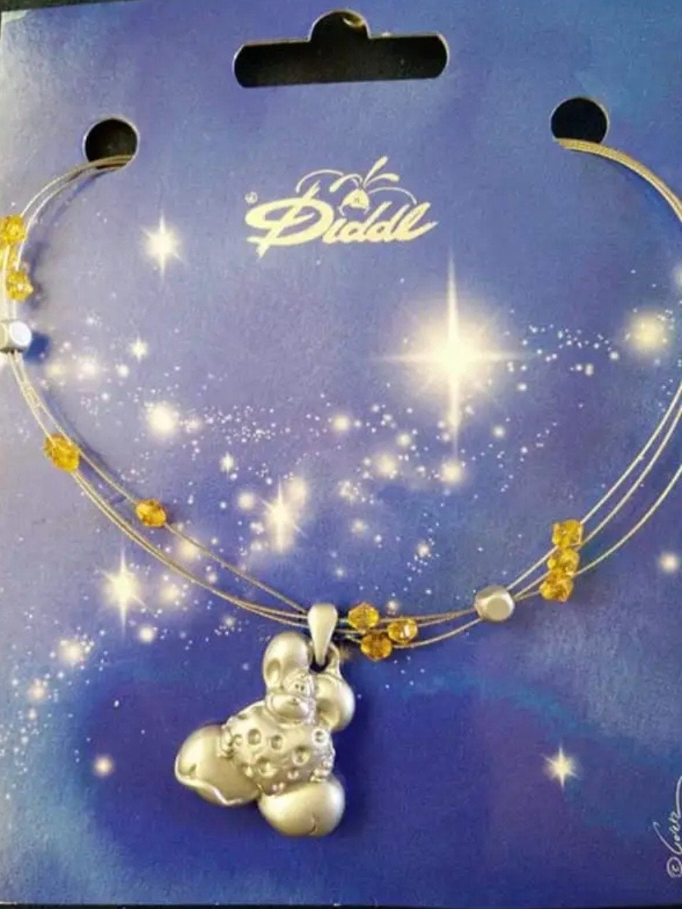 Diddl ketting met hanger en kristallen, Overige materialen, Overige kleuren, Nieuw, Ophalen of Verzenden