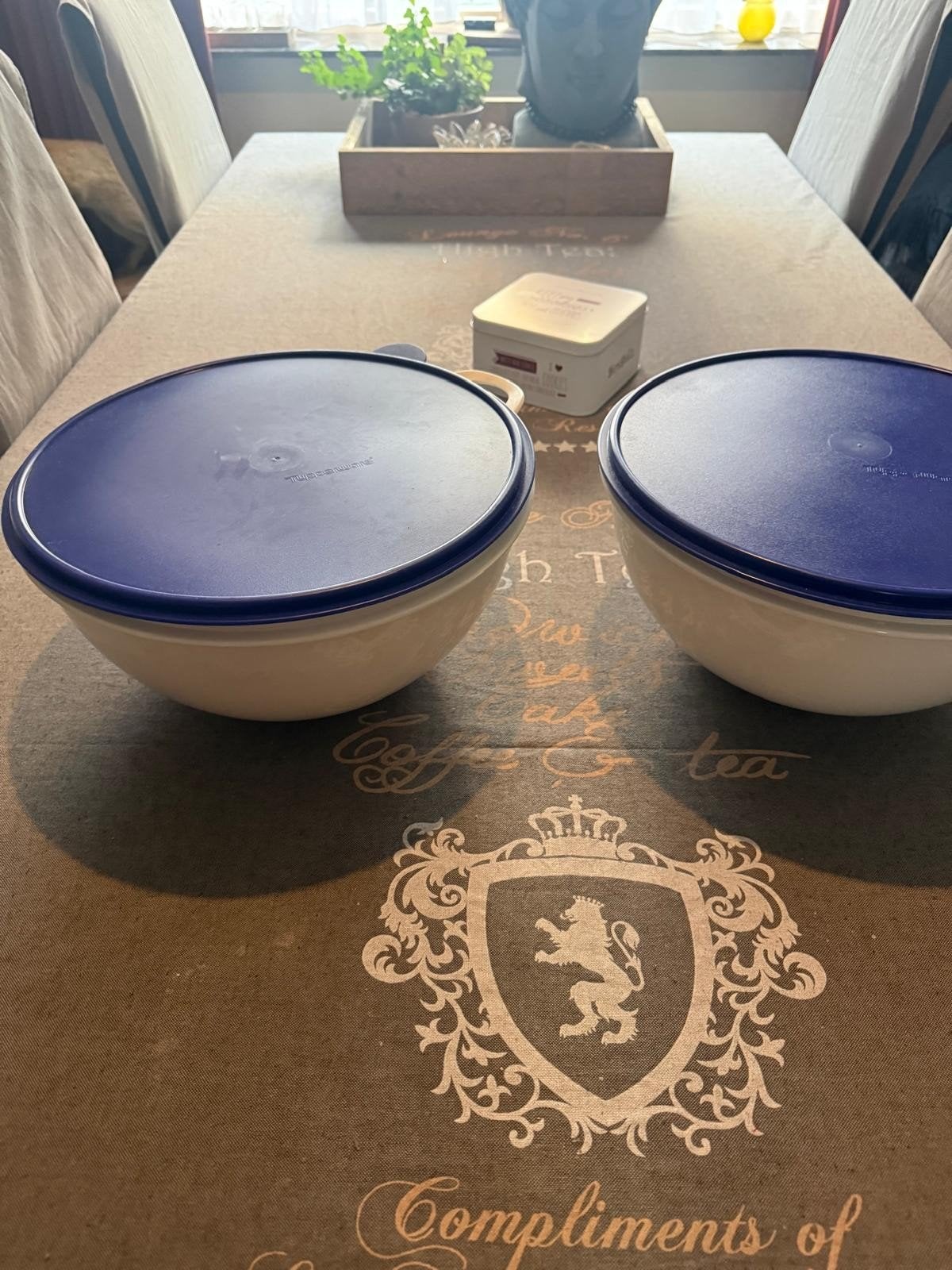 Tupperware kommen met deksel - Set van 2, Huis en Inrichting, Ophalen, Gebruikt, Luchtdicht, Wit