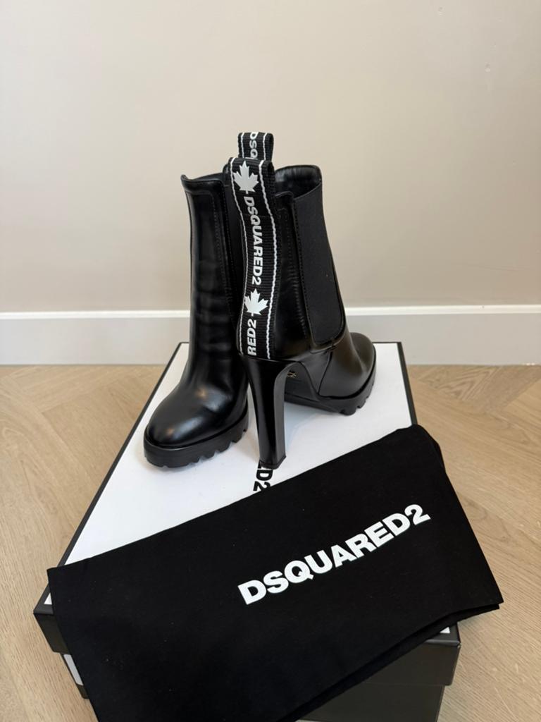 Chelsea Platform DSquared2, Kleding | Dames, Schoenen, Ophalen of Verzenden, Zo goed als nieuw, Zwart