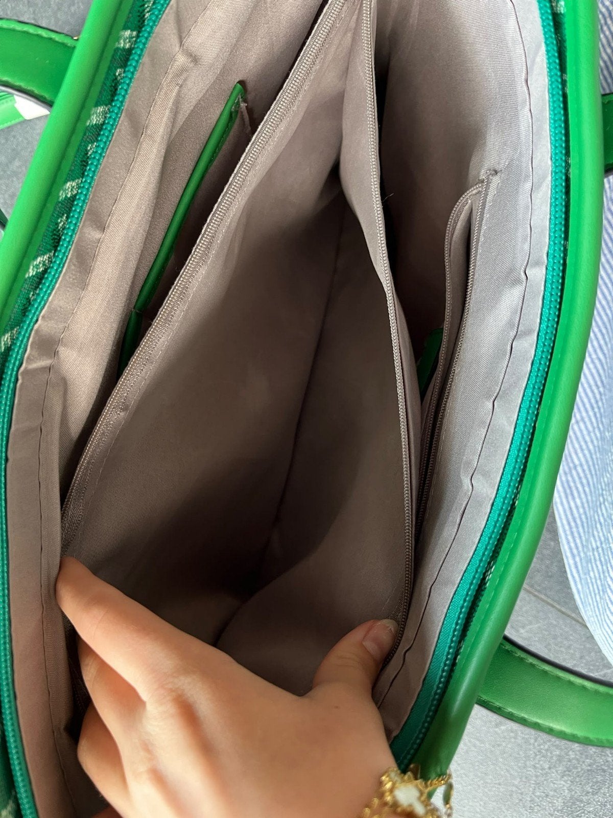 Niet-echte Goyard tas - groen, Sieraden, Tassen en Uiterlijk, Tassen | Damestassen, Ophalen of Verzenden, Gebruikt, Groen, Handtas
