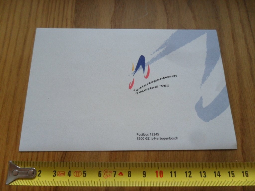 sticker 's - Hertogenbosch Tourstad 1996  Wielrennen Fiets, Ophalen of Verzenden, Zo goed als nieuw