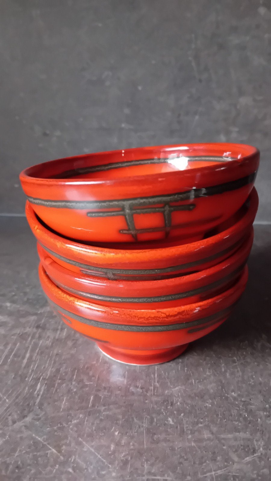 Flora Gouda Tokio set van 4 schaaltjes vintage, Ophalen of Verzenden