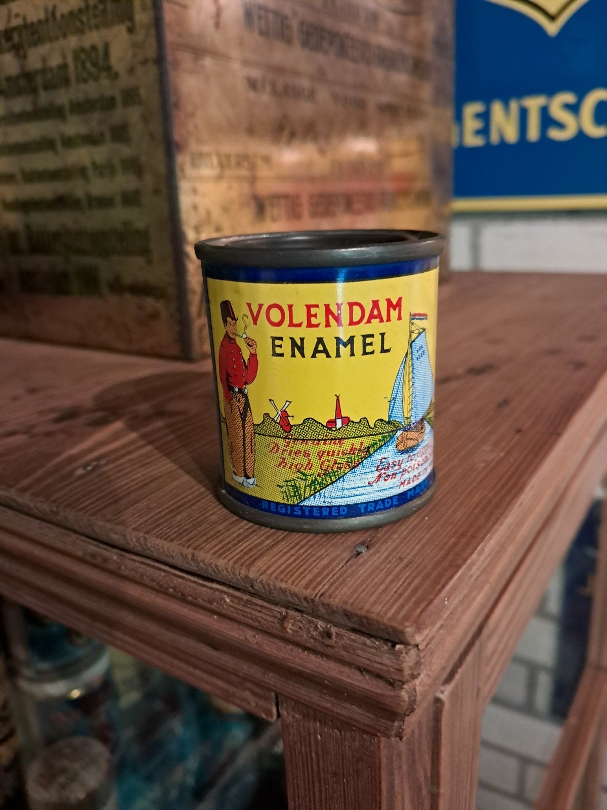 Volendam verf blikje, Ophalen of Verzenden, Gebruikt, Overige
