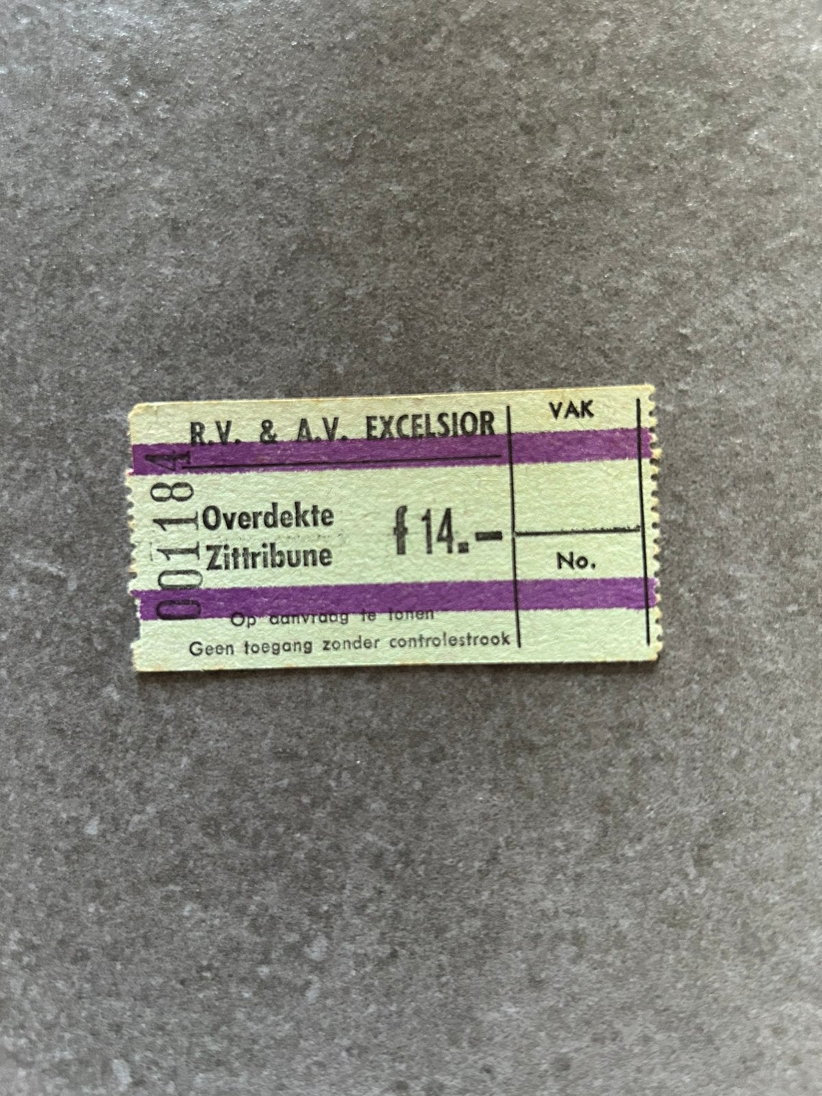 Excelsior - NAC ticket, Ophalen of Verzenden, Overige typen