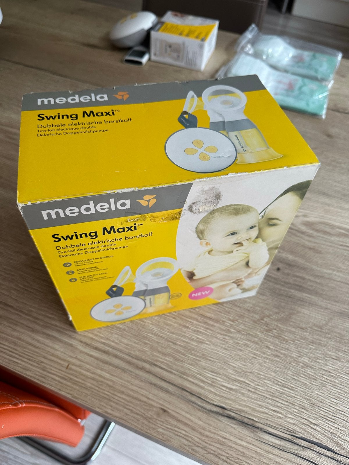 Medela Swing Maxi Dubbele Elektrische Borstkolf, Ophalen of Verzenden, Gebruikt
