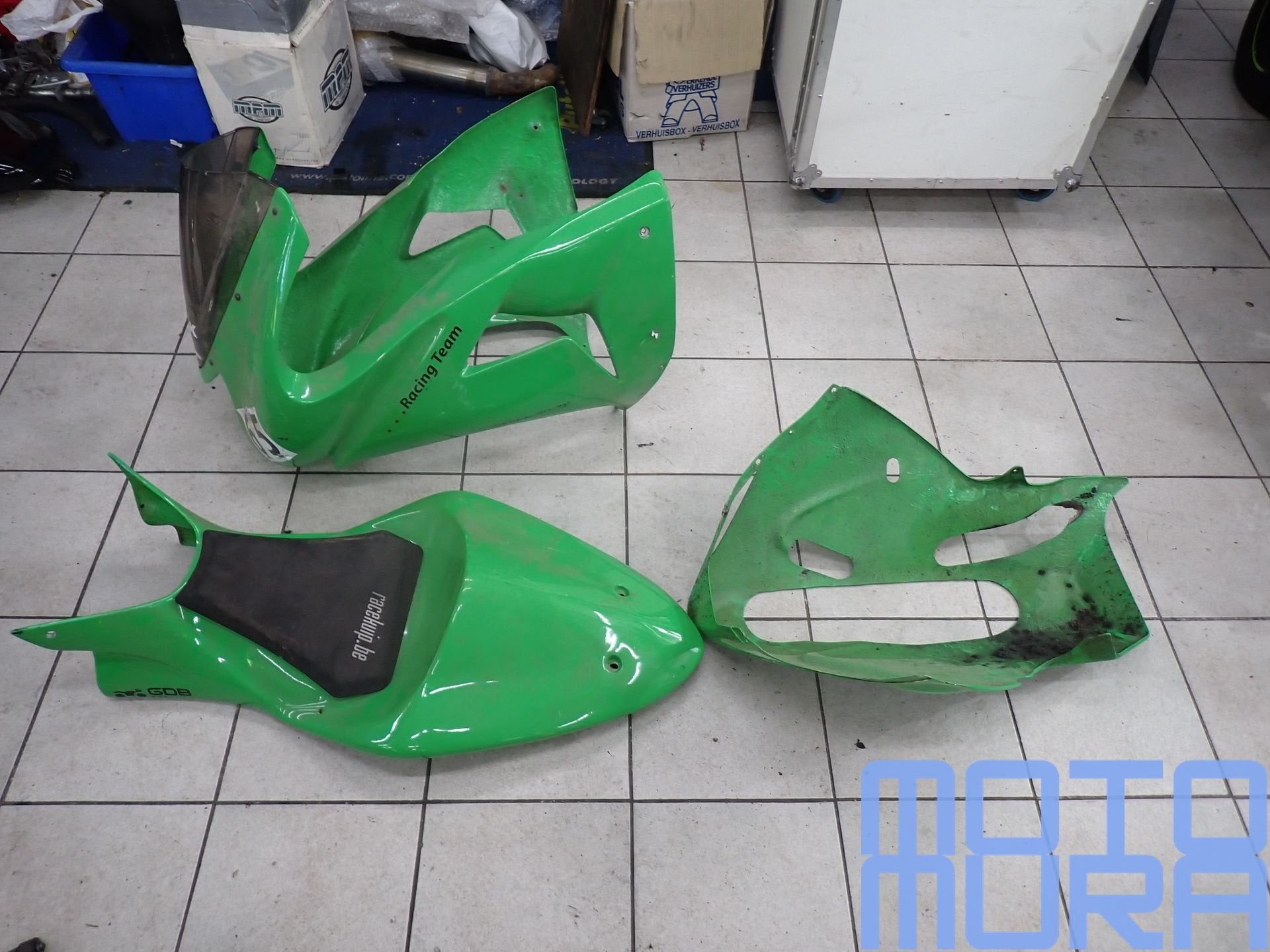 Kawasaki ZX10R 2004 2005 race kuipset kappenset polyester ra, Gebruikt, -, -, Ophalen of Verzenden