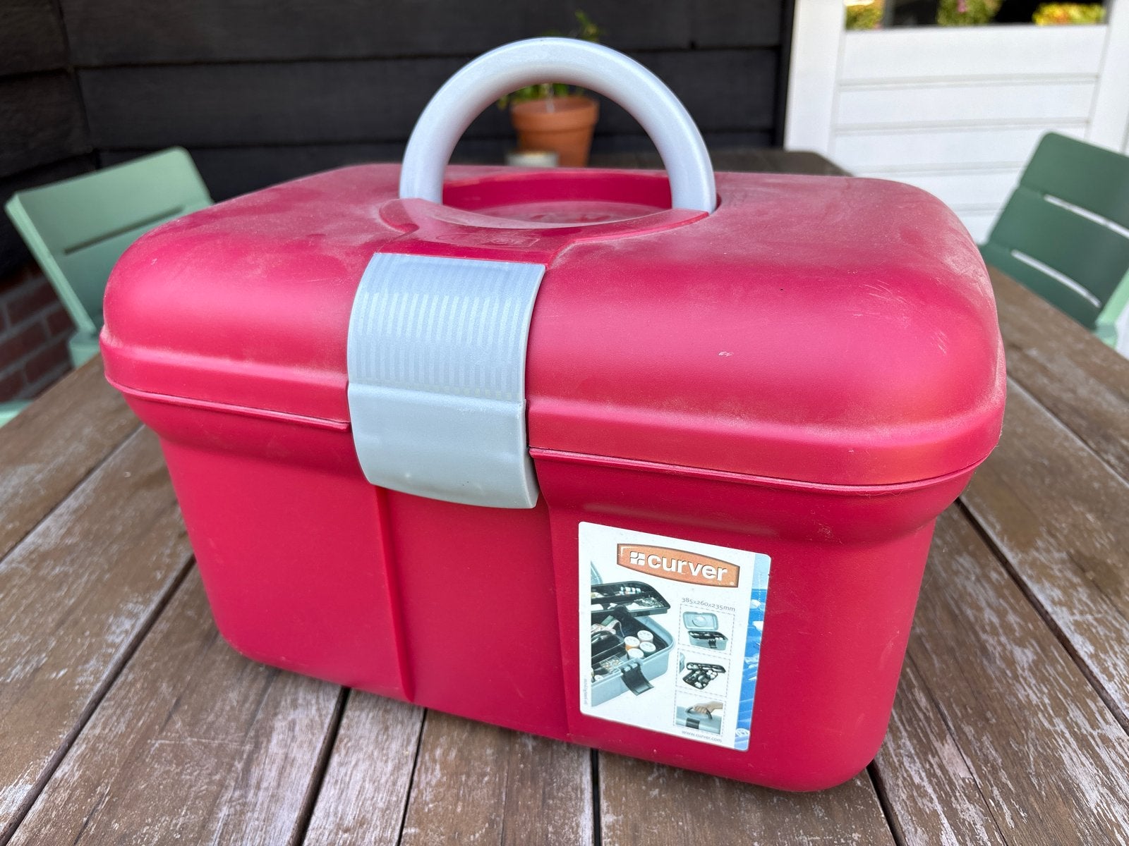 Curver opbergbox rood met handvat, Ophalen, Gebruikt, Garen of Naald(en)