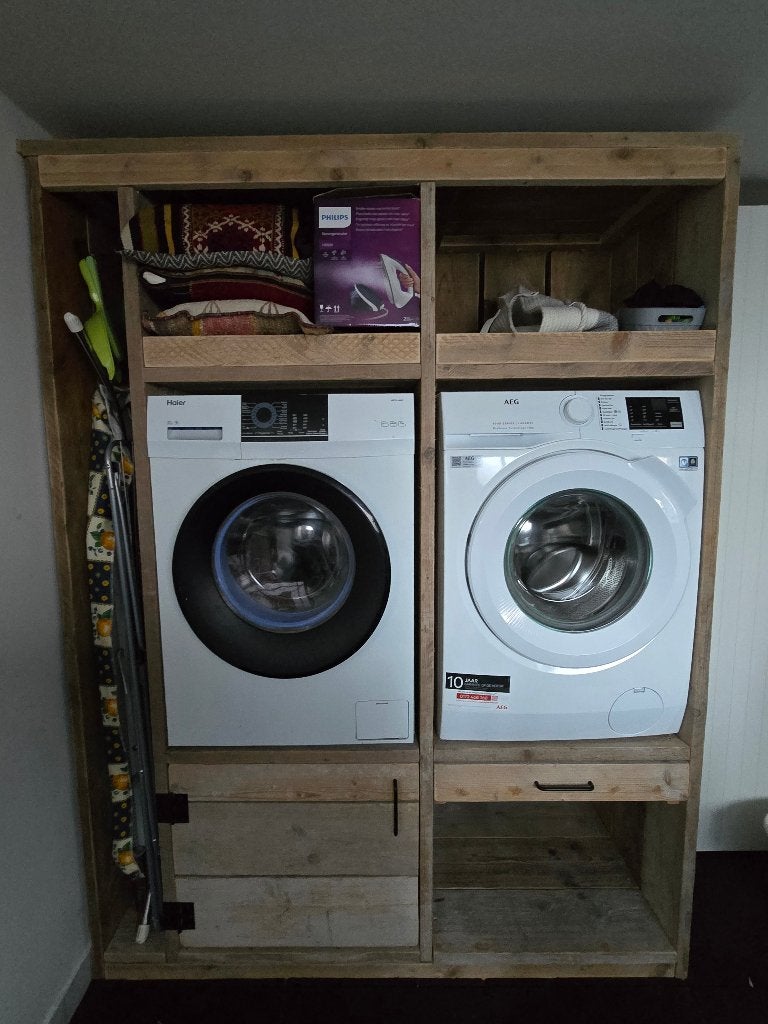 Wasmachine kast met opbergruimte te koop, Ophalen, Zo goed als nieuw