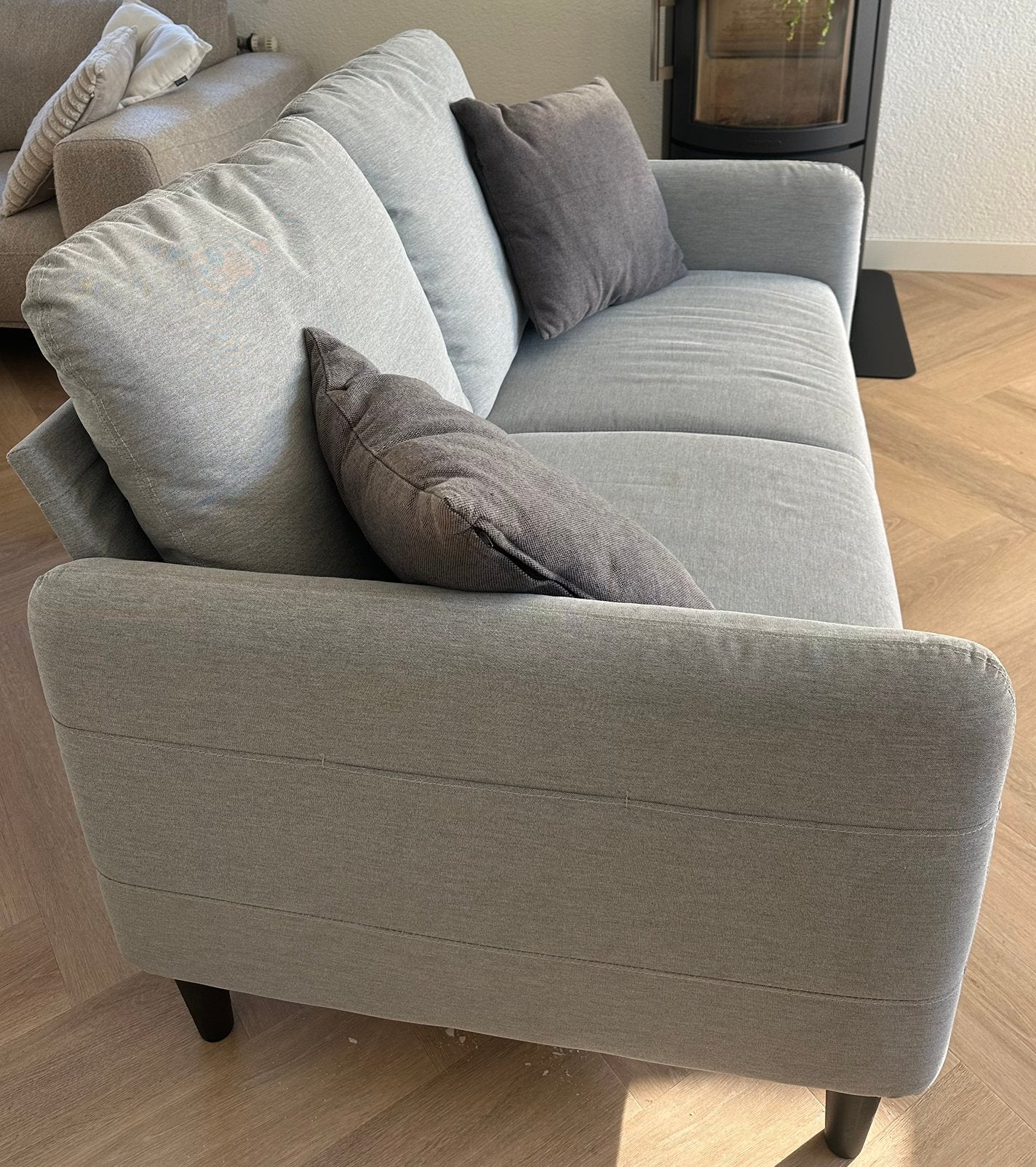 Ikea bankstel licht grijs, Ophalen, Gebruikt, Tweepersoons, 75 tot 100 cm