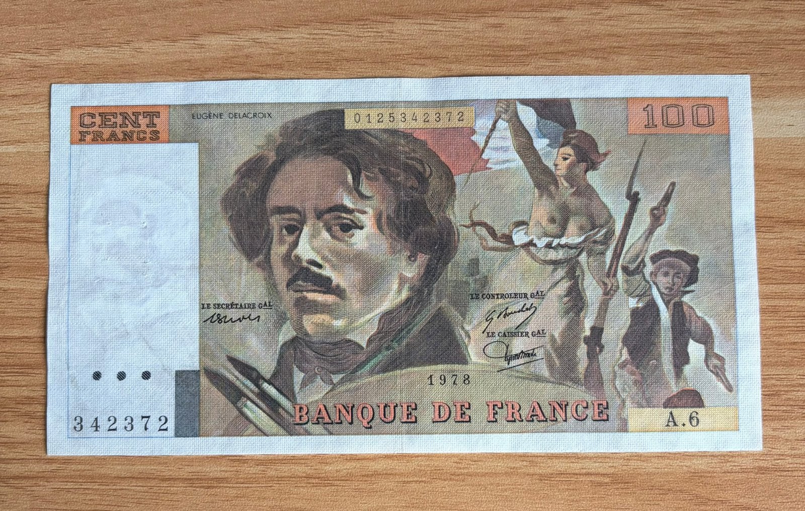 Frankrijk 100 Francs 1978, Postzegels en Munten, Bankbiljetten | Europa | Niet-Eurobiljetten, Ophalen of Verzenden, Frankrijk