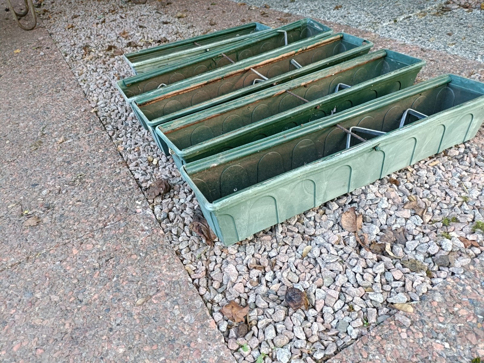 hang bloembakken met beugels, Tuin en Terras, Ophalen, Kunststof, Minder dan 30 cm, Rond