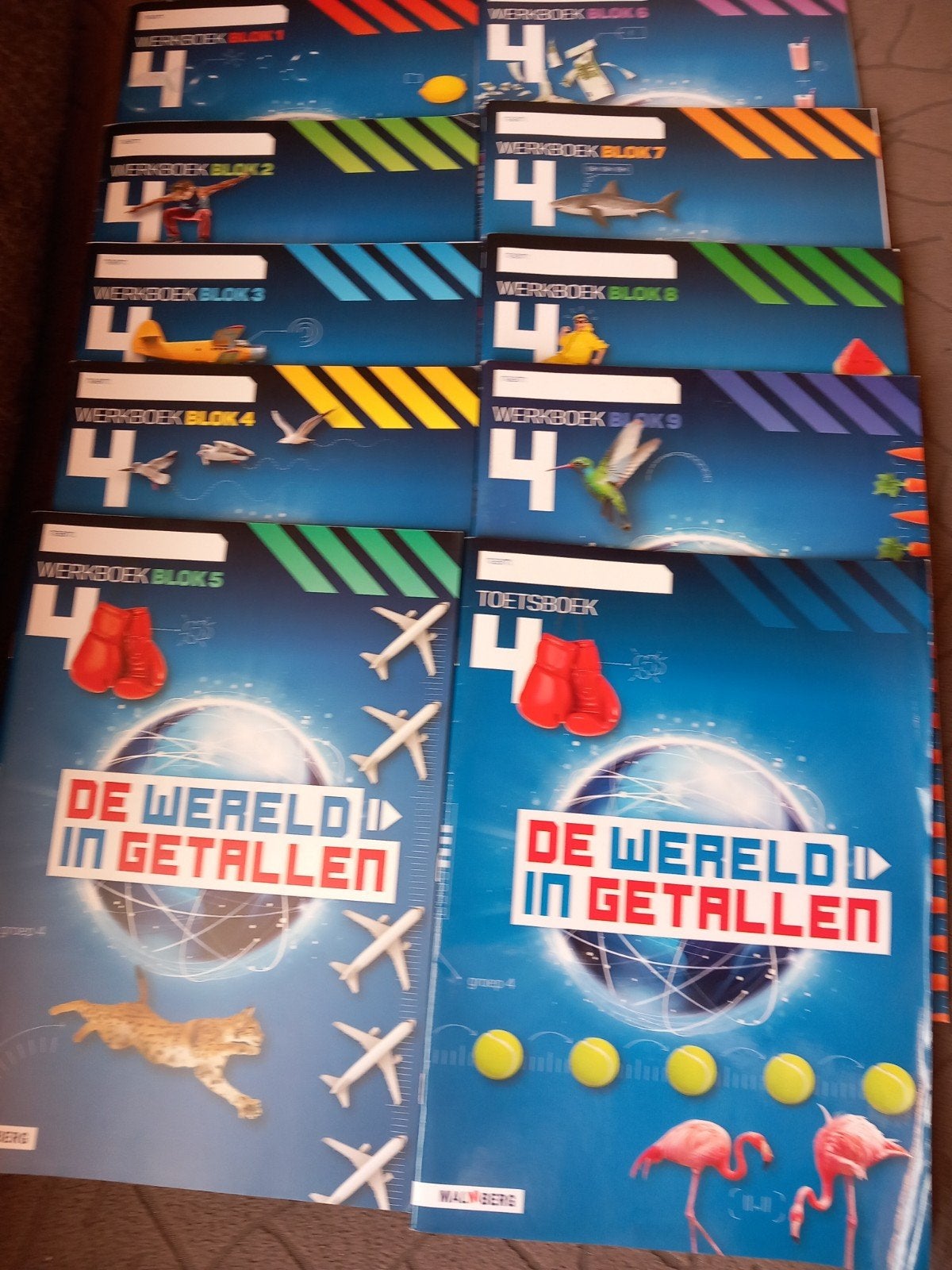 De Wereld in Getallen 4 Werkboeken en Toetsboek Groep 4, Ophalen of Verzenden, Nieuw, Malmberg, Non-fictie