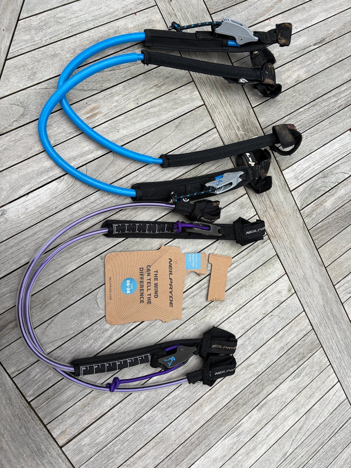 Neilpryde + Point 7 race (foil) clamcleat harness lines, Minder dan 250 cm, Overige typen, Ophalen of Verzenden, Zo goed als nieuw