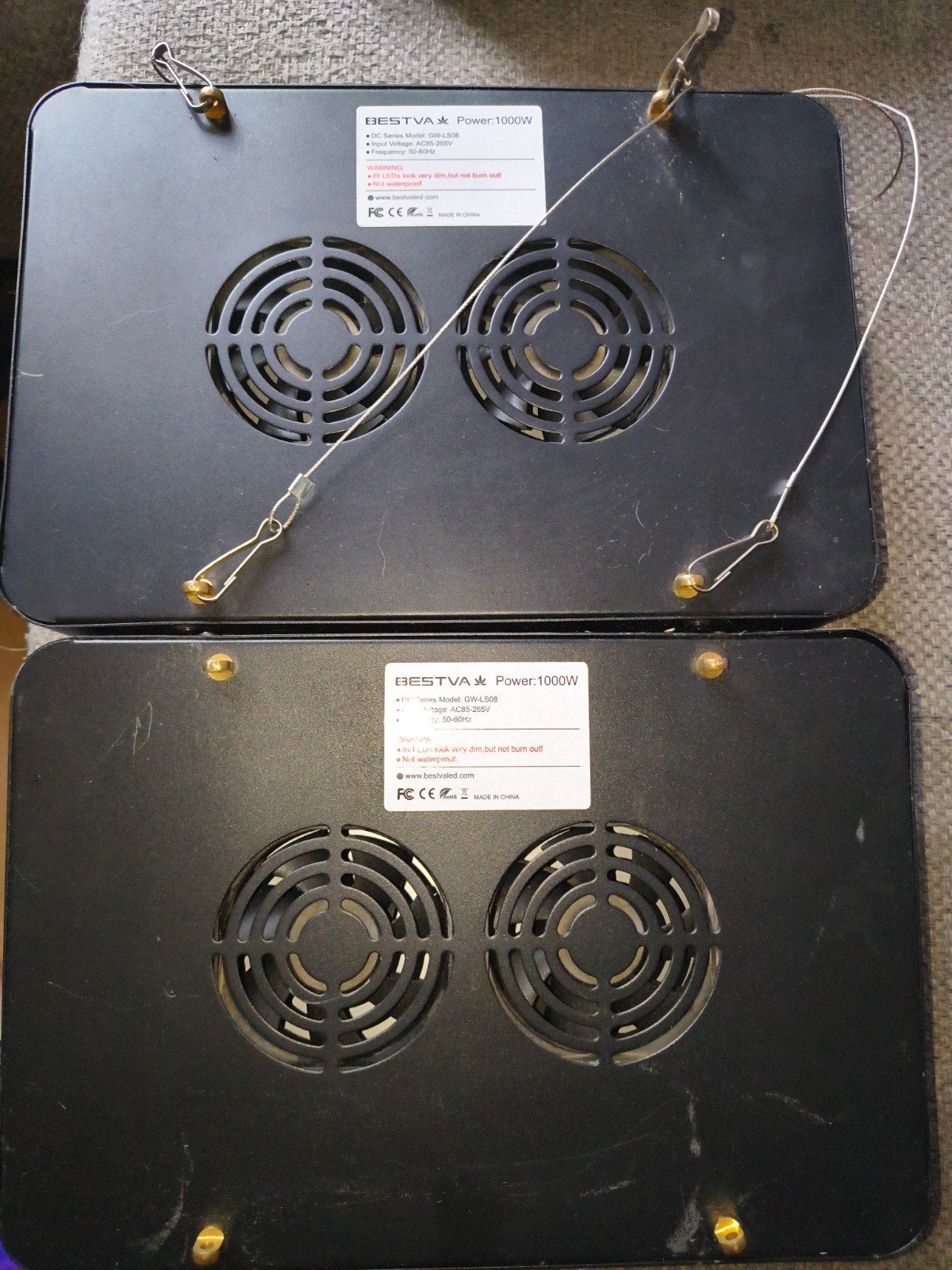 3x 1000W LED kweeklampen + Can-Fan, Ophalen